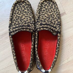 Rothy's “little cat” Driver Loafer with Red Interior